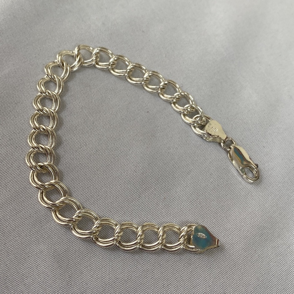 925 Silver chain bracelet- Italy
